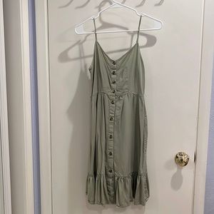 Olive Dress with buttons